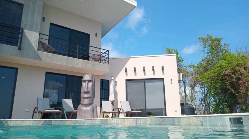 Luxury ocean view villa for sale in Samara Costa Rica with private pool and modern architecture