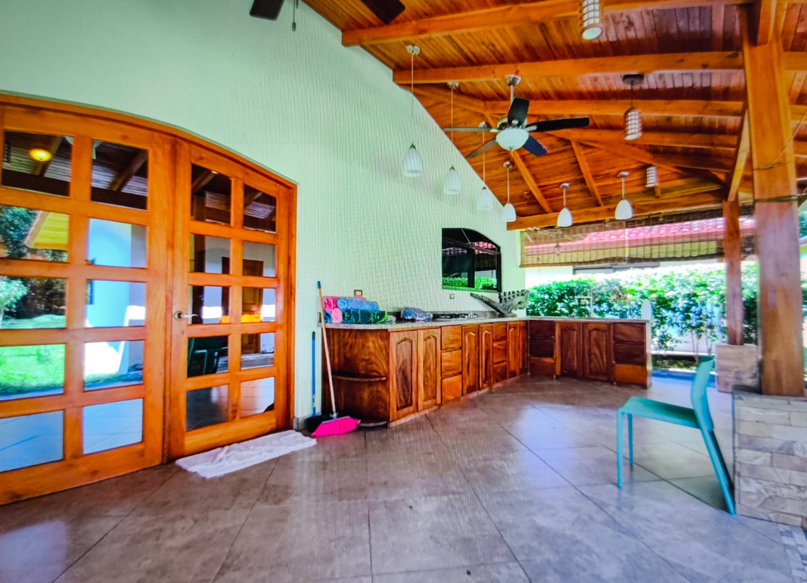 outdoor kitchen area villa serenity costa rica