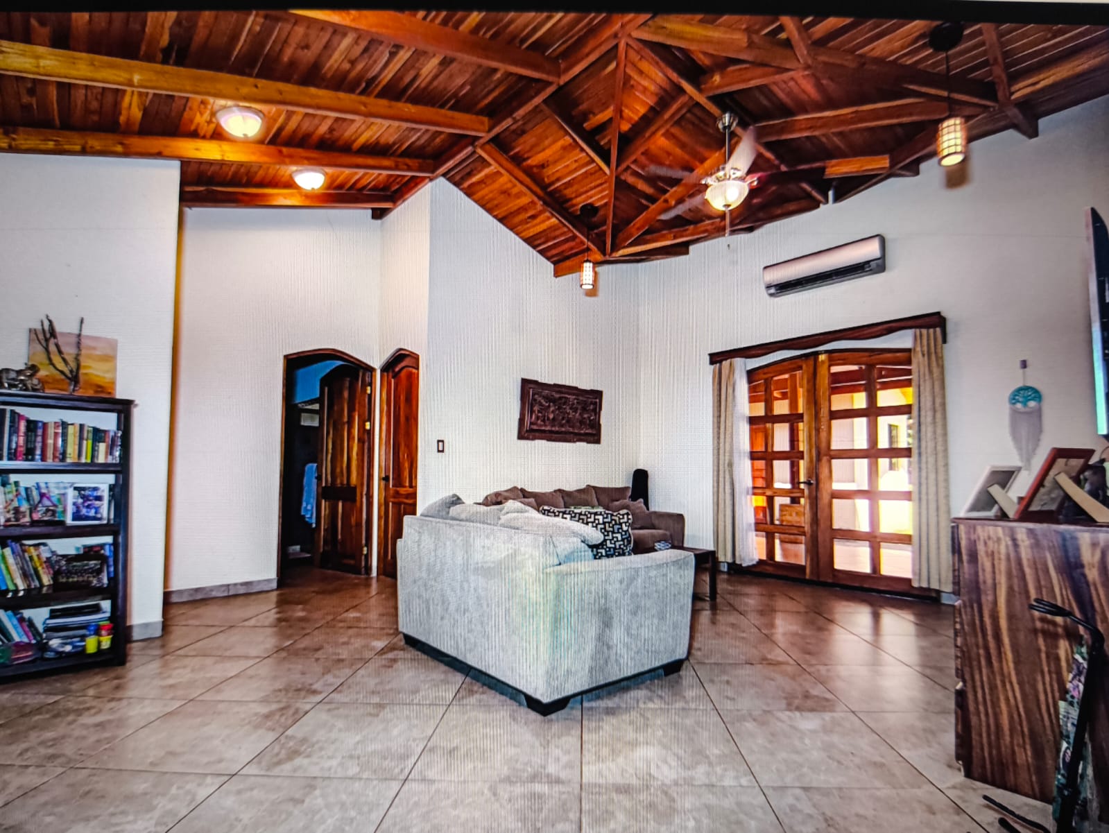 living room with wood ceiling villa serenity samara