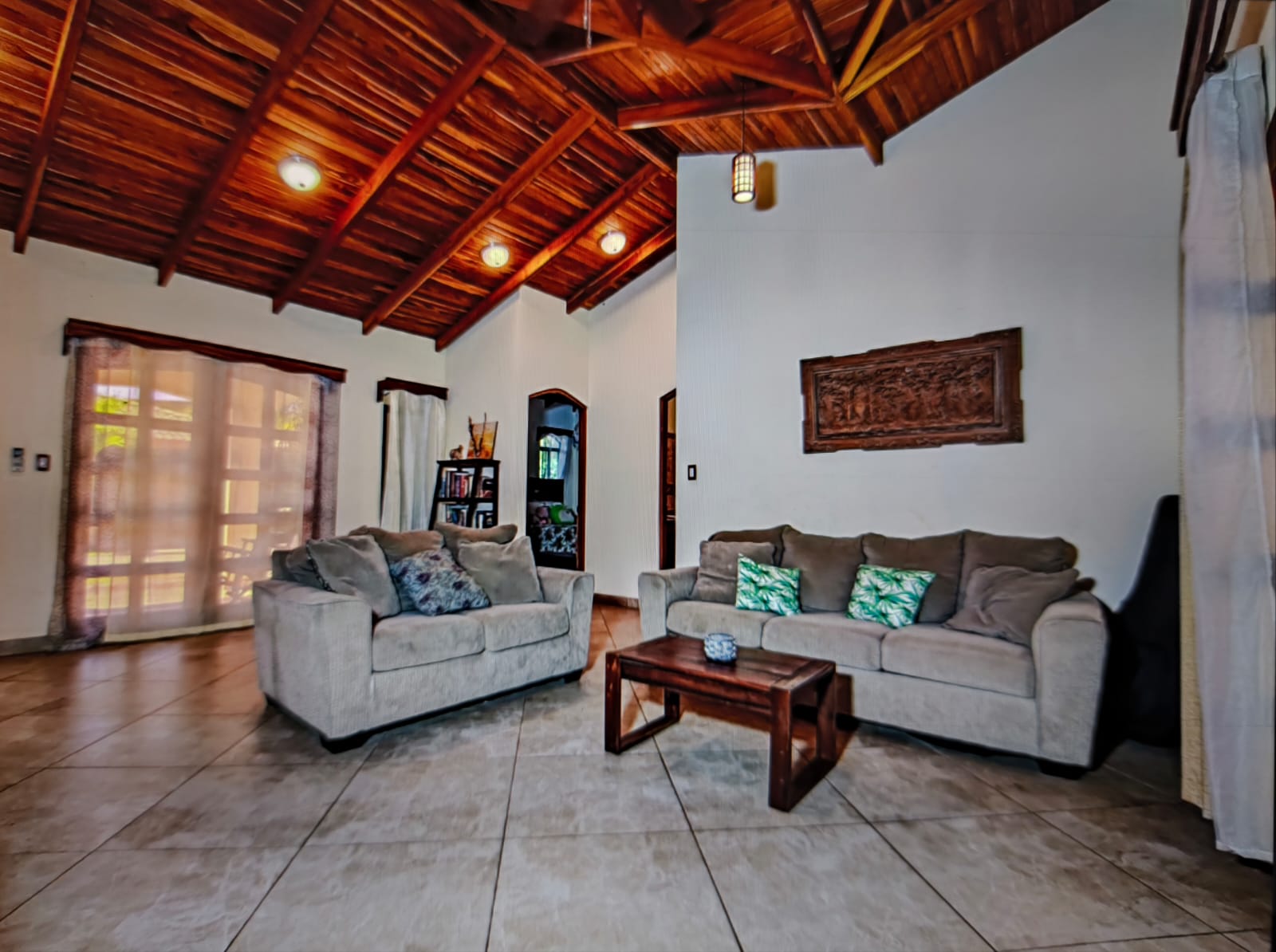 open living room villa serenity samara costa rica