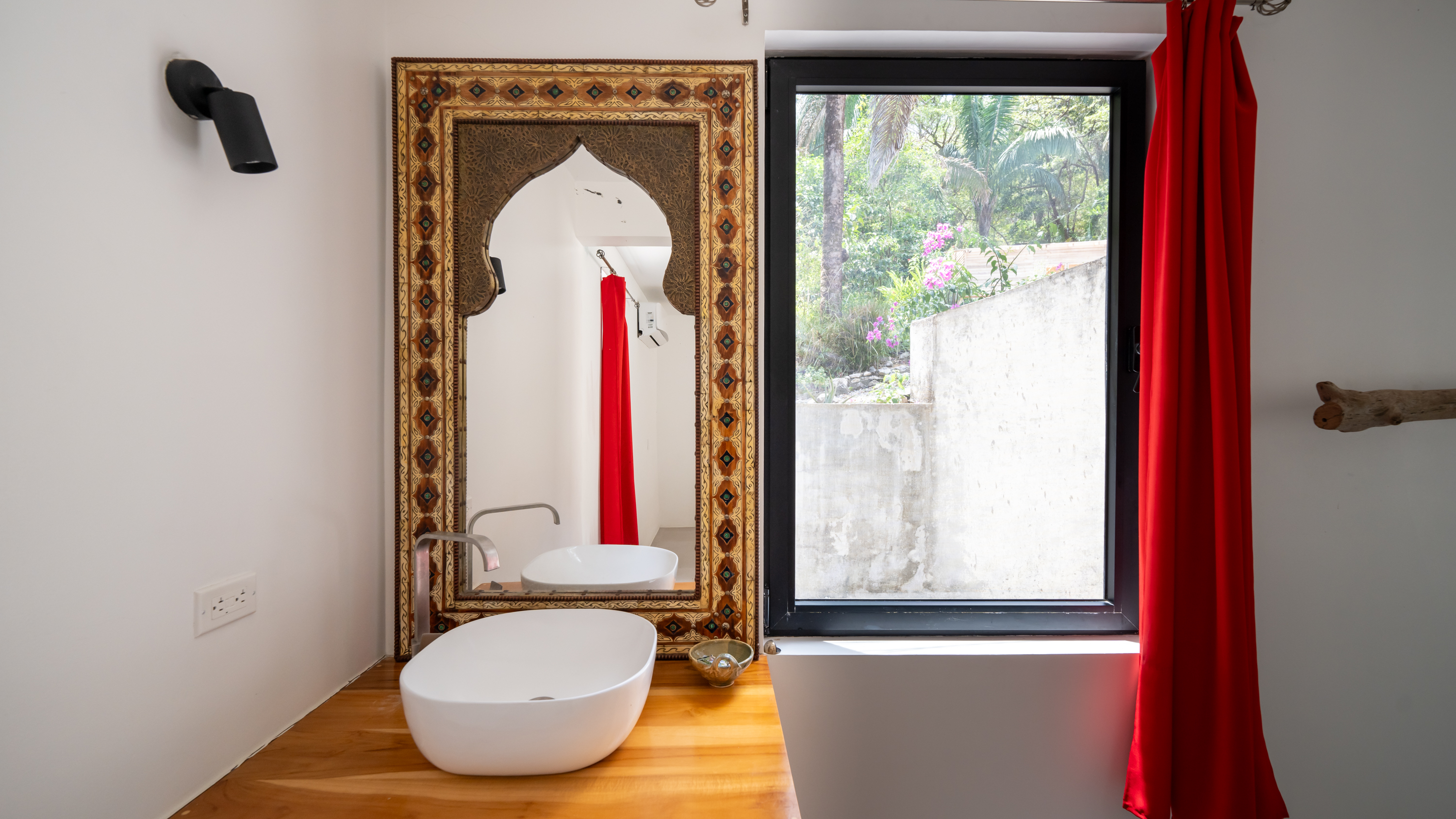modern designer bathroom inside jungle villa for sale in samara costa rica